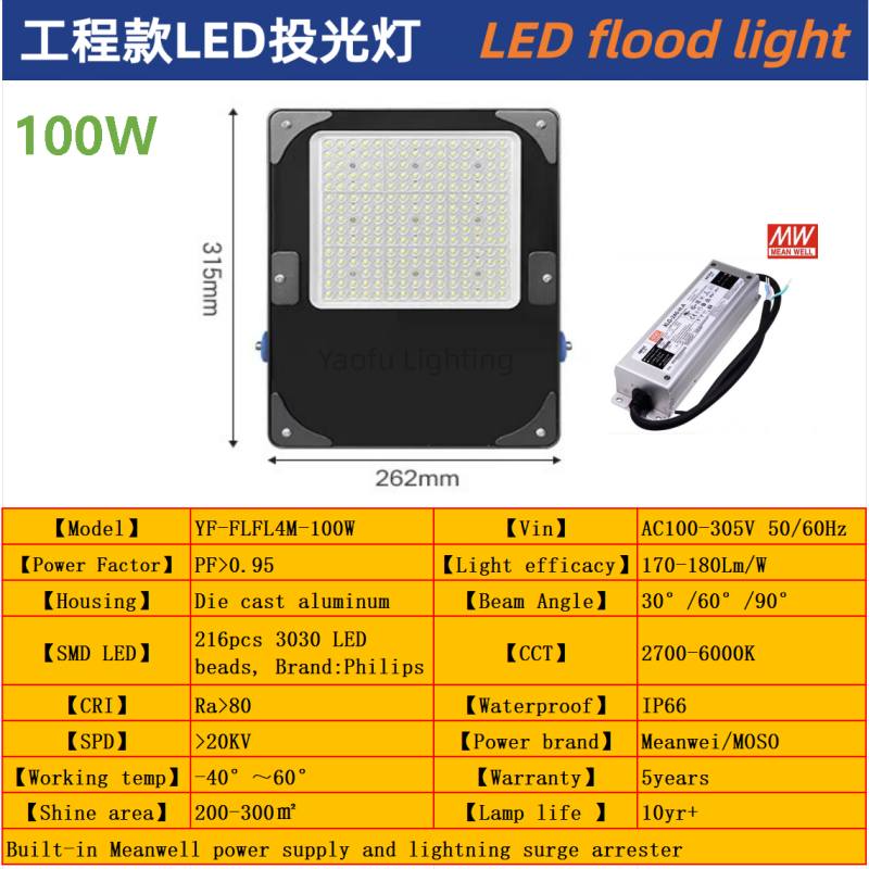 LED-security-floodlight-100W-China-factory-supply